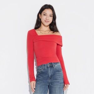Wild Fable Red Off-Shoulder Top